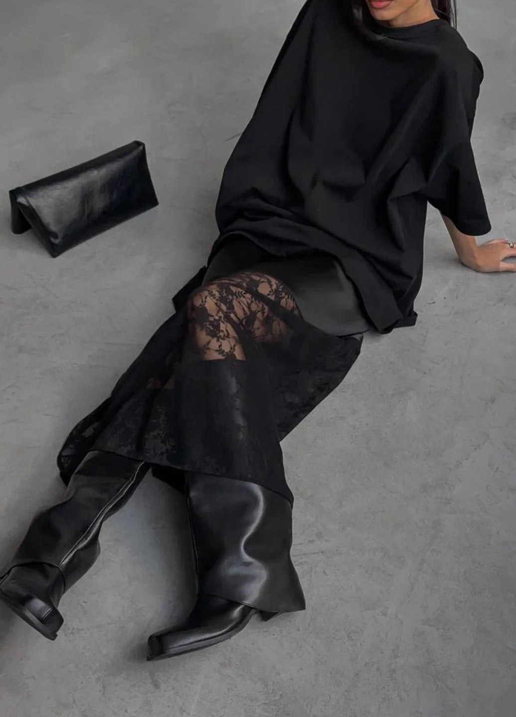 Черная вечерний, кэжуал однотонная юбка No Brand