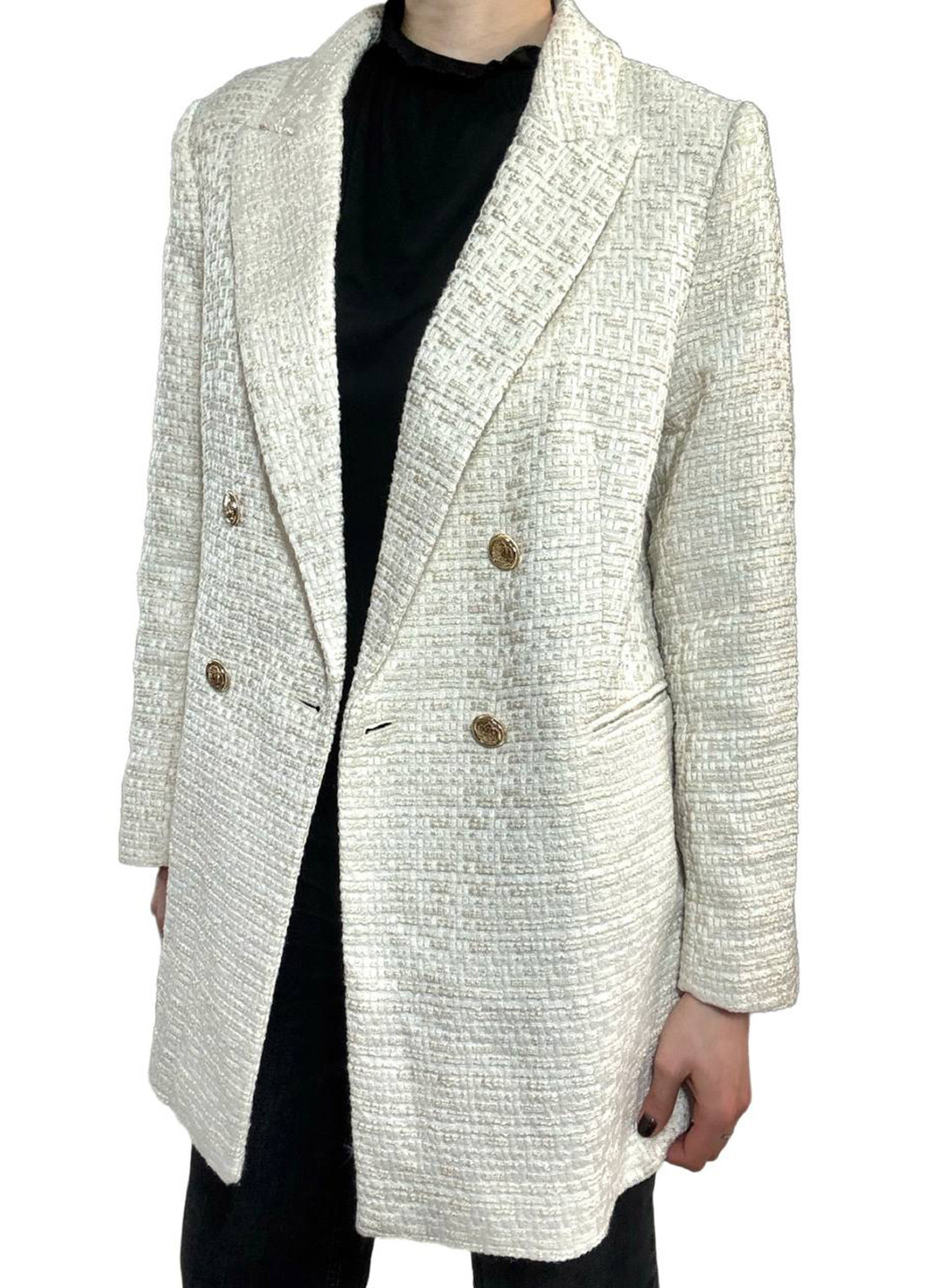 Кремовый женский жакет H&M однотонный - демисезонный