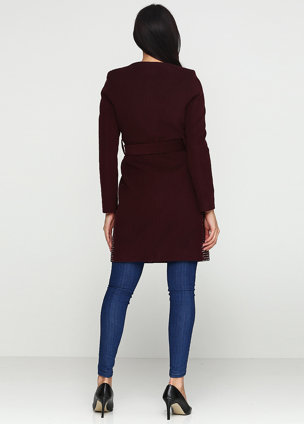 Сливове демісезонне Пальто Sassofono