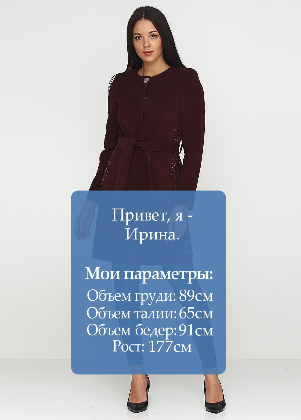 Сливове демісезонне Пальто Sassofono