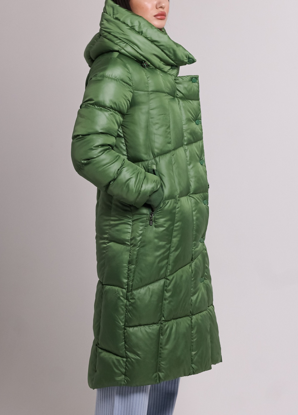 Зелене зимнє Пальто довге зелене Icon
