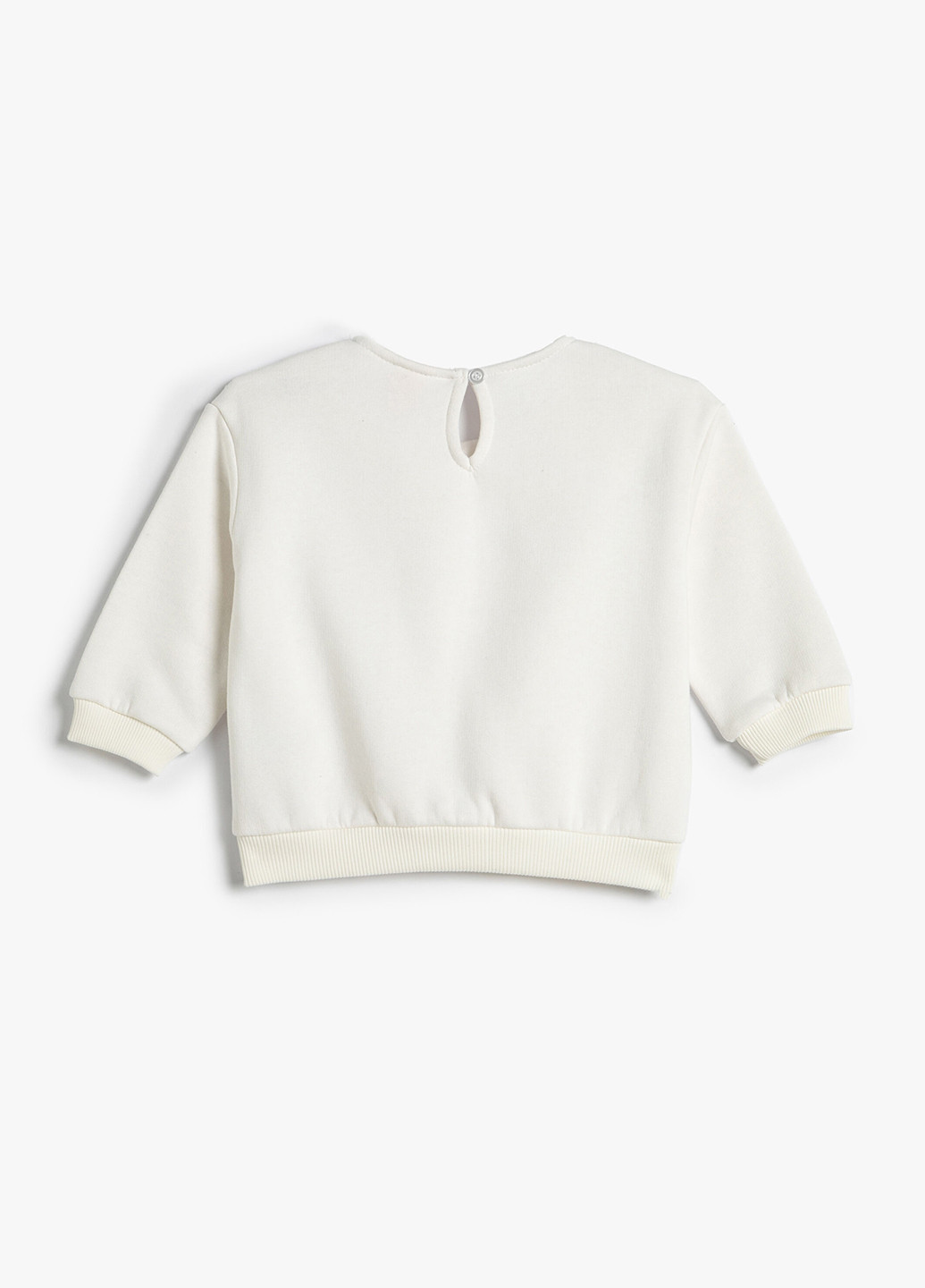 KOTON світшот однотонний молочний кежуал бавовна