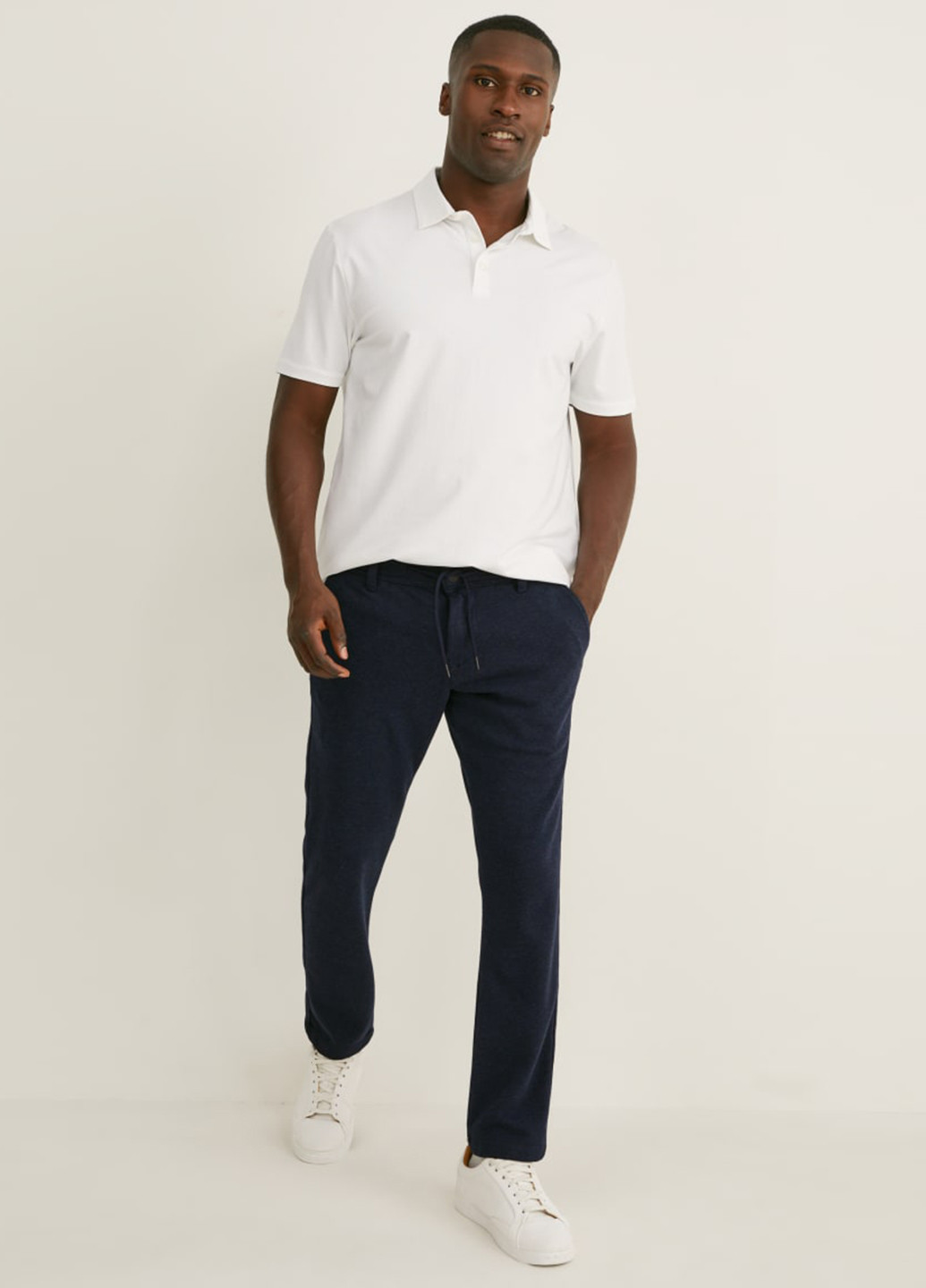 Темно-синие кэжуал демисезонные чиносы брюки C&A