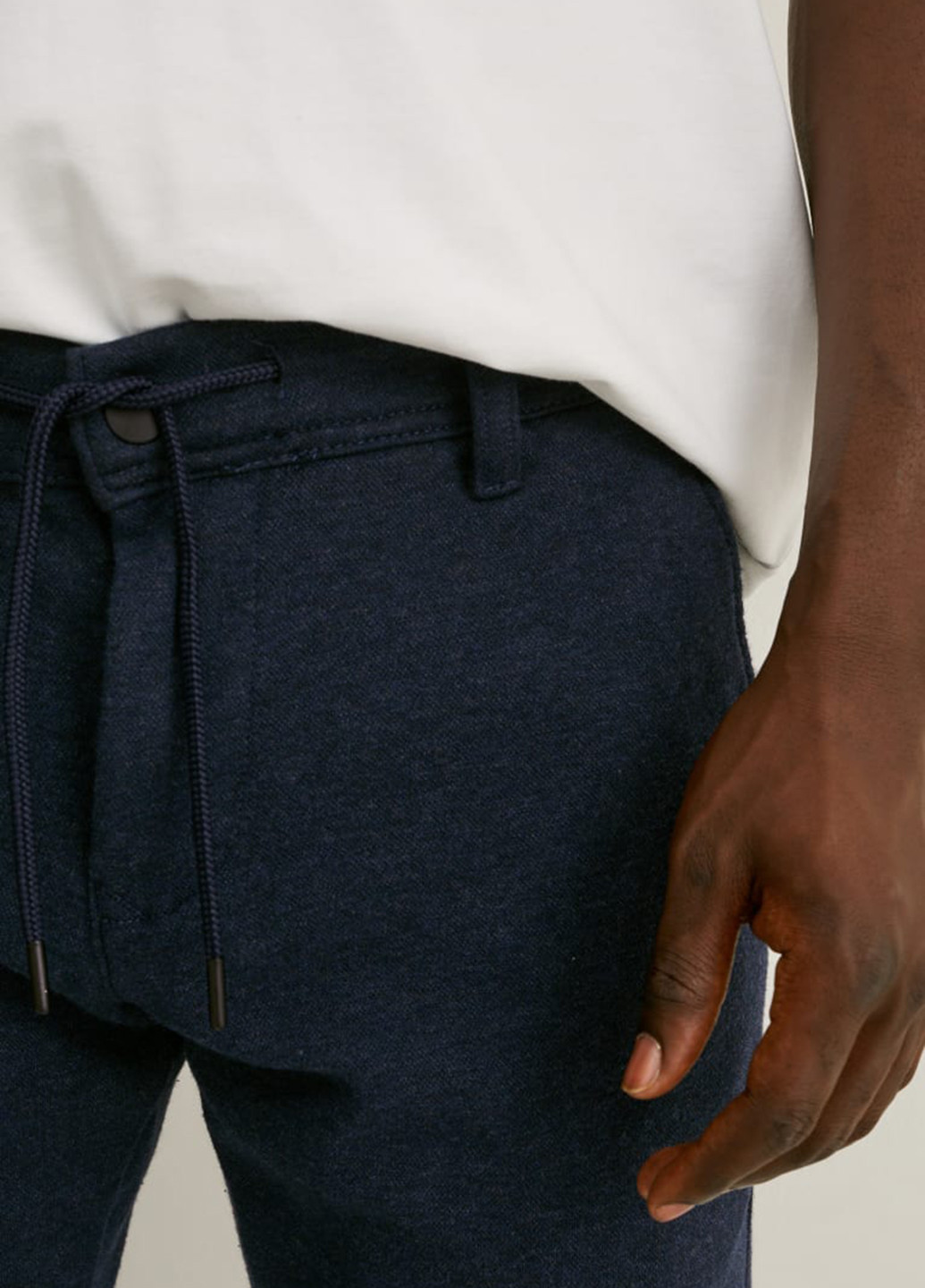 Темно-синие кэжуал демисезонные чиносы брюки C&A