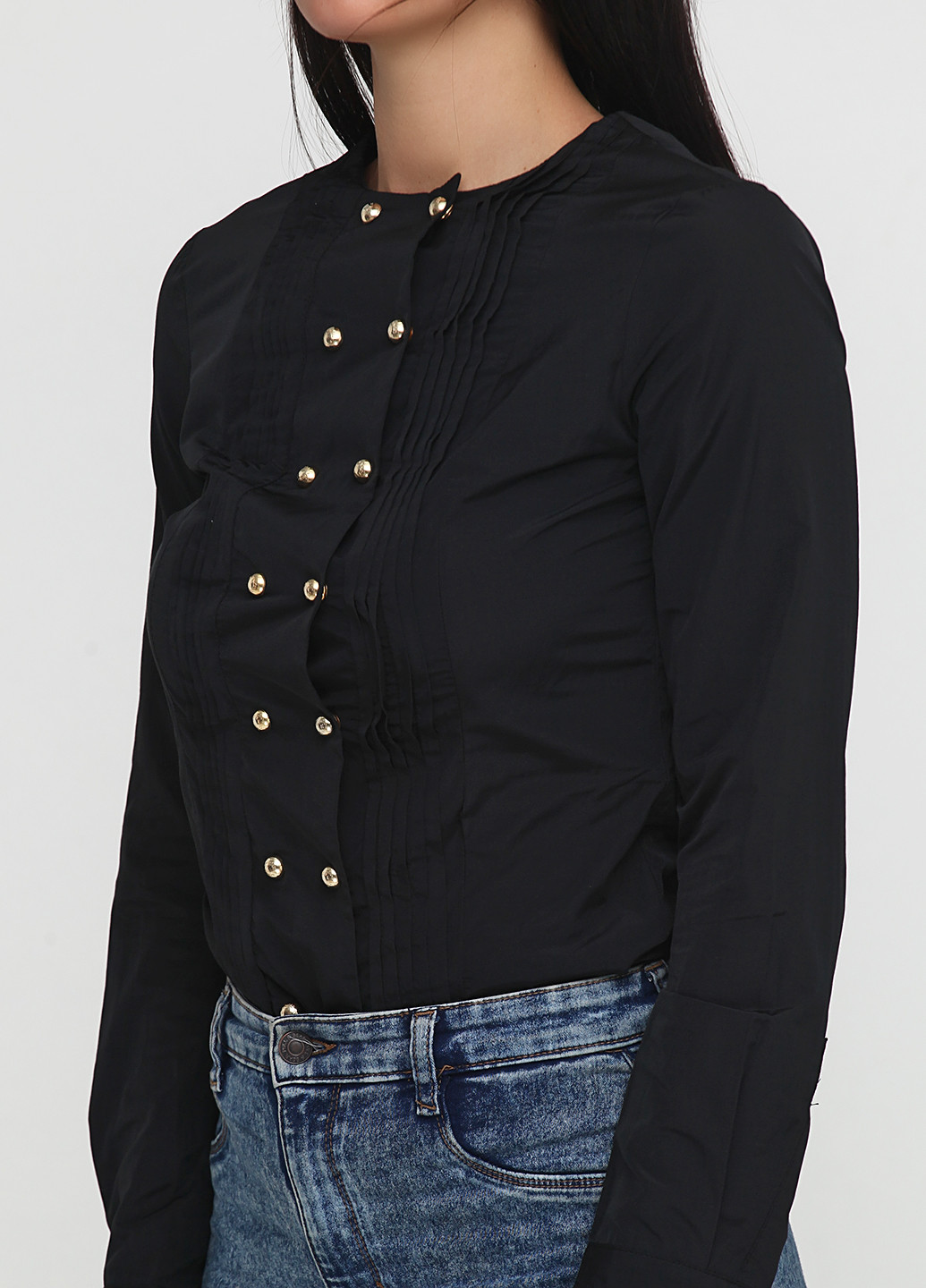 Блуза-боди Elisabetta Franchi з довгим рукавом логотип чорна кежуал