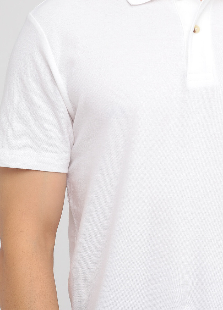 Белая футболка-мужское хлопковое поло с коротким рукавом для мужчин Stedman однотонная
