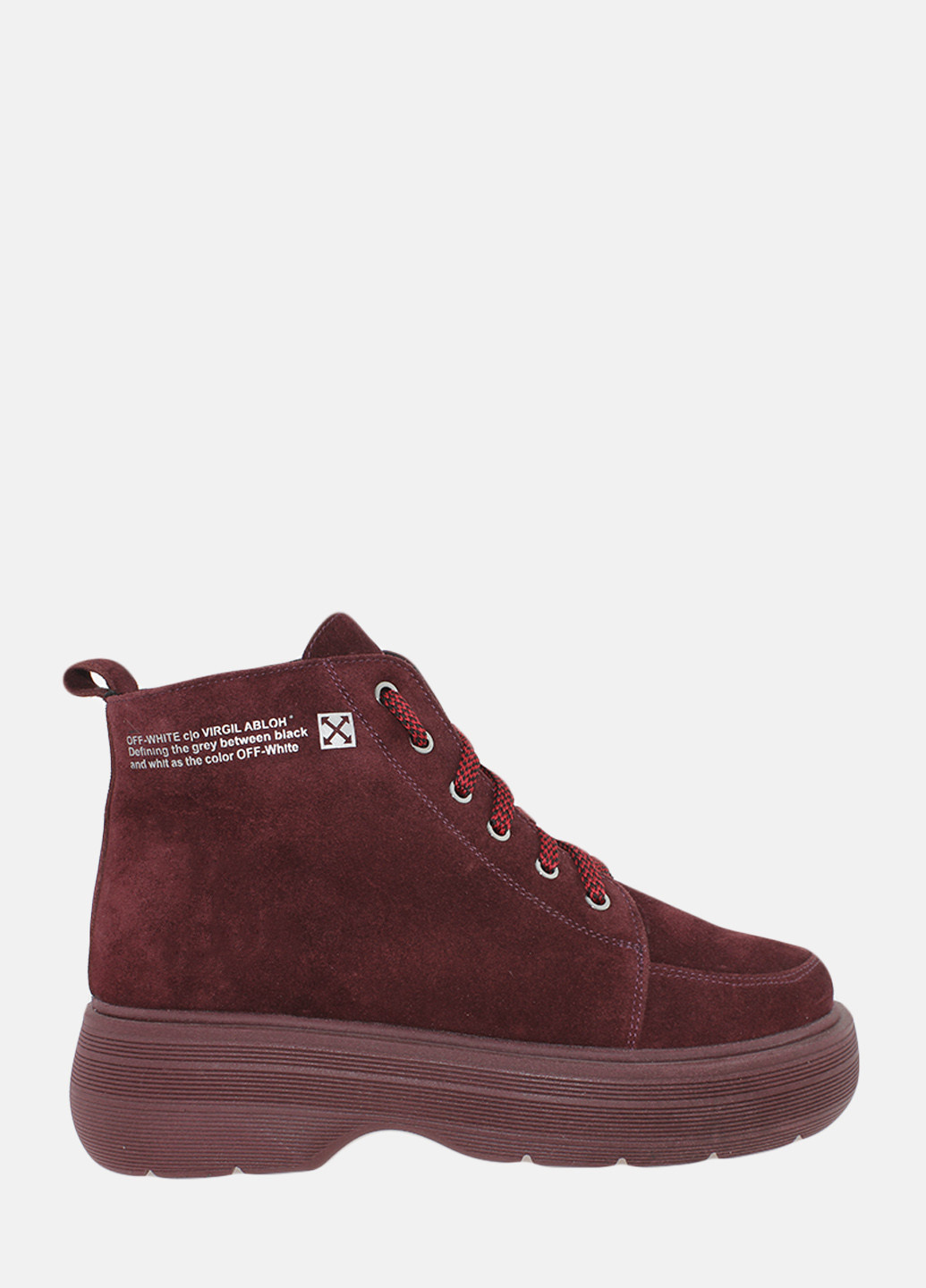 Зимние ботинки re2518-11 бордовый El passo из натуральной замши