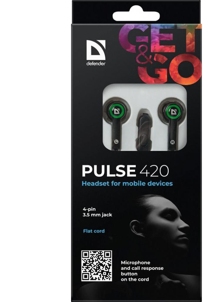 Навушники Pulse 420 Green (63422) Defender (207366704)