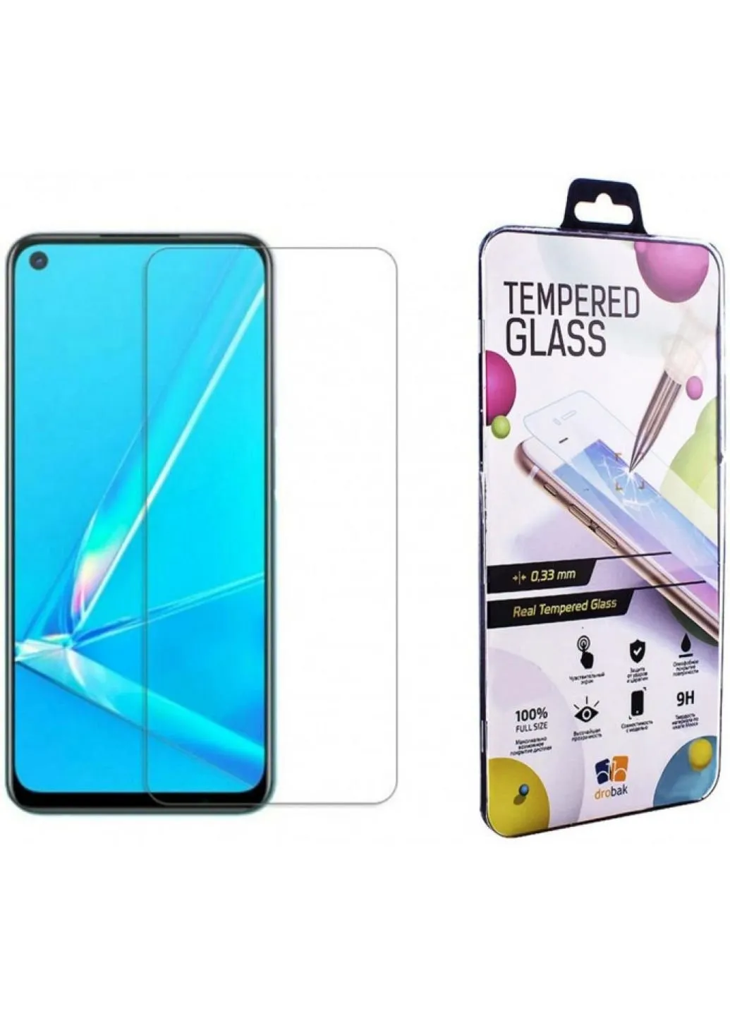 Стекло защитное Realme V5 Tempered glass (222243) (222243) Drobak (249609379)