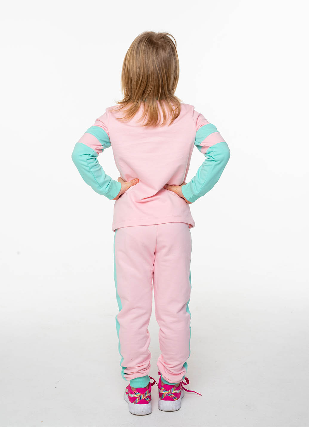 Рожевий демісезонний комплект (світшот, брюки) Vidoli