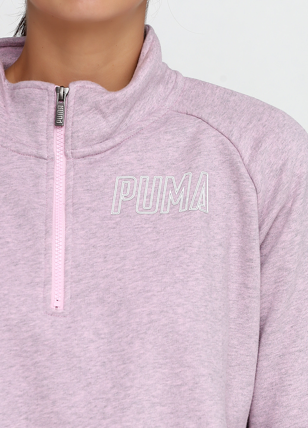 Свитшот Puma - Прямой крой надпись бледно-розовый спортивный - (132548901)