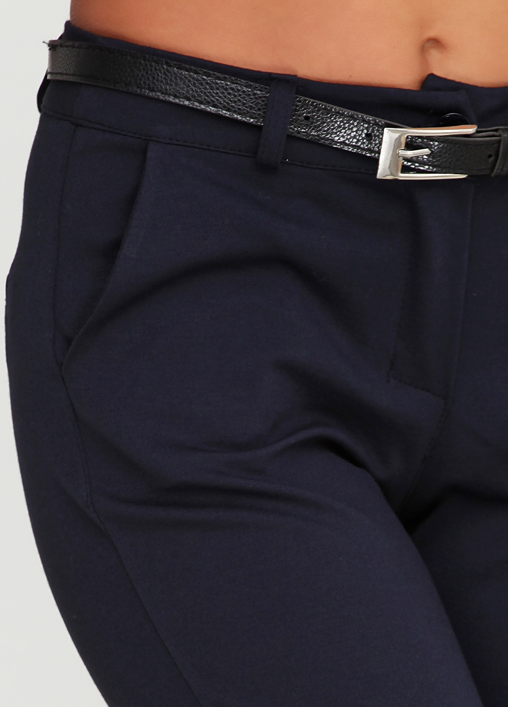 Темно-синие кэжуал демисезонные зауженные брюки LCK