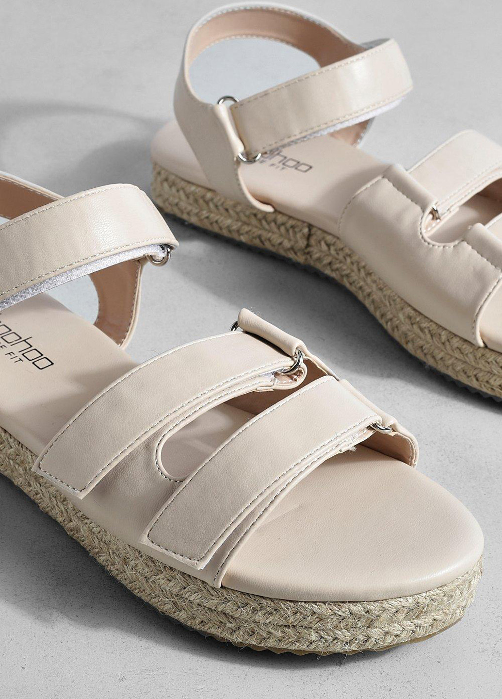 Кэжуал сандалии Boohoo на липучке