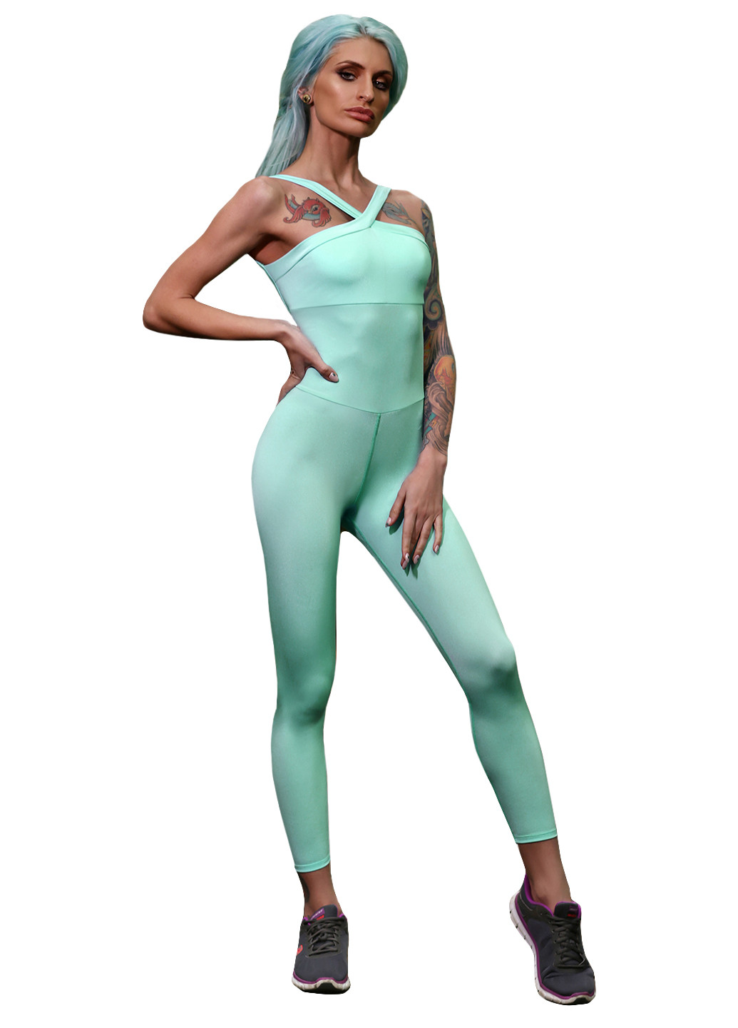 Комбінезон Designed for fitness комбінезон-брюки однотонний м'ятний спортивний