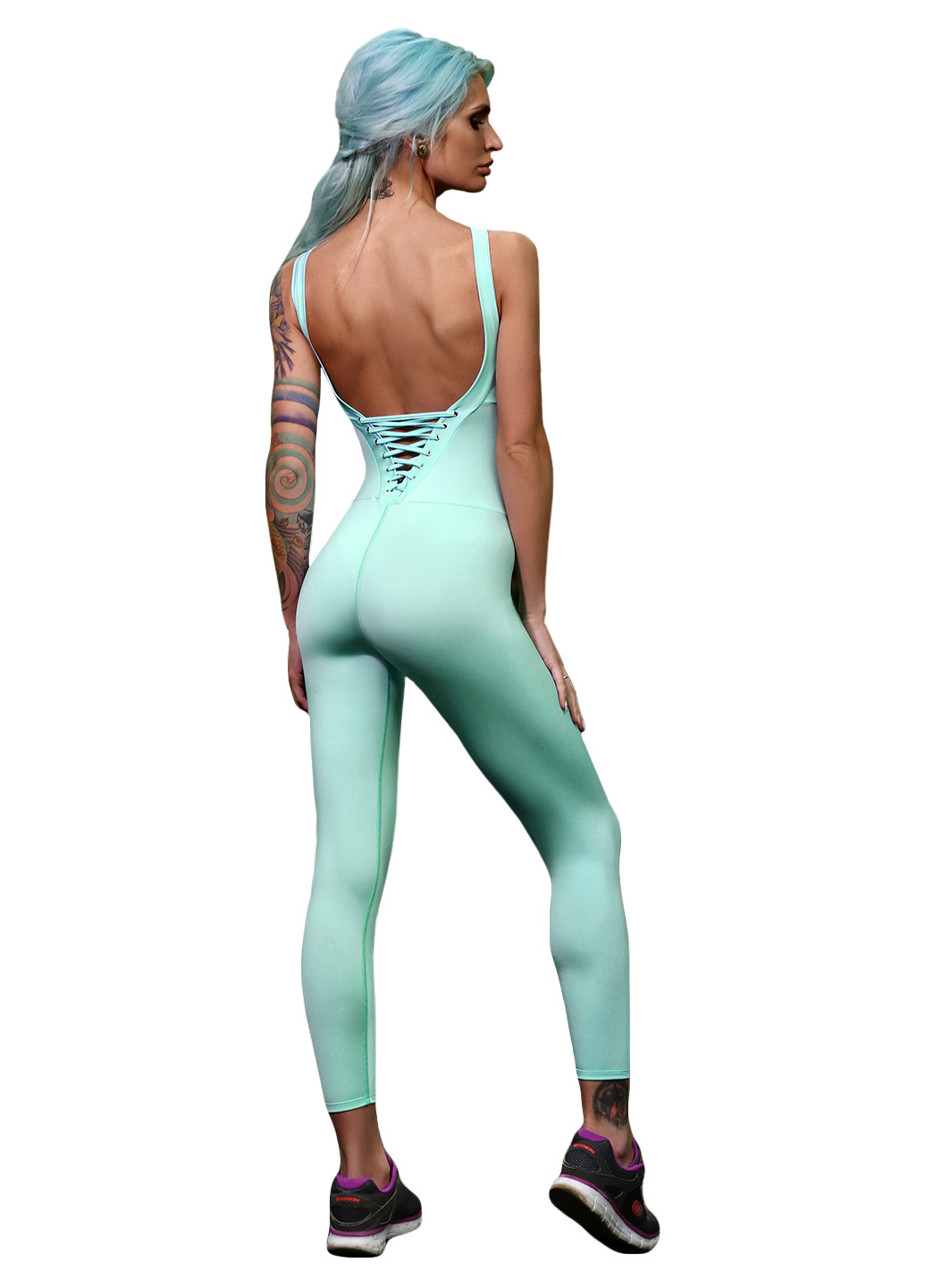 Комбінезон Designed for fitness комбінезон-брюки однотонний м'ятний спортивний