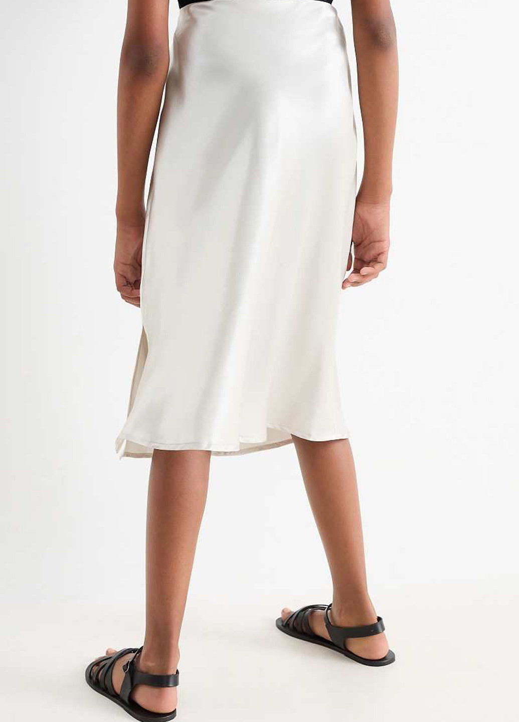 Светло-серая кэжуал однотонная юбка C&A