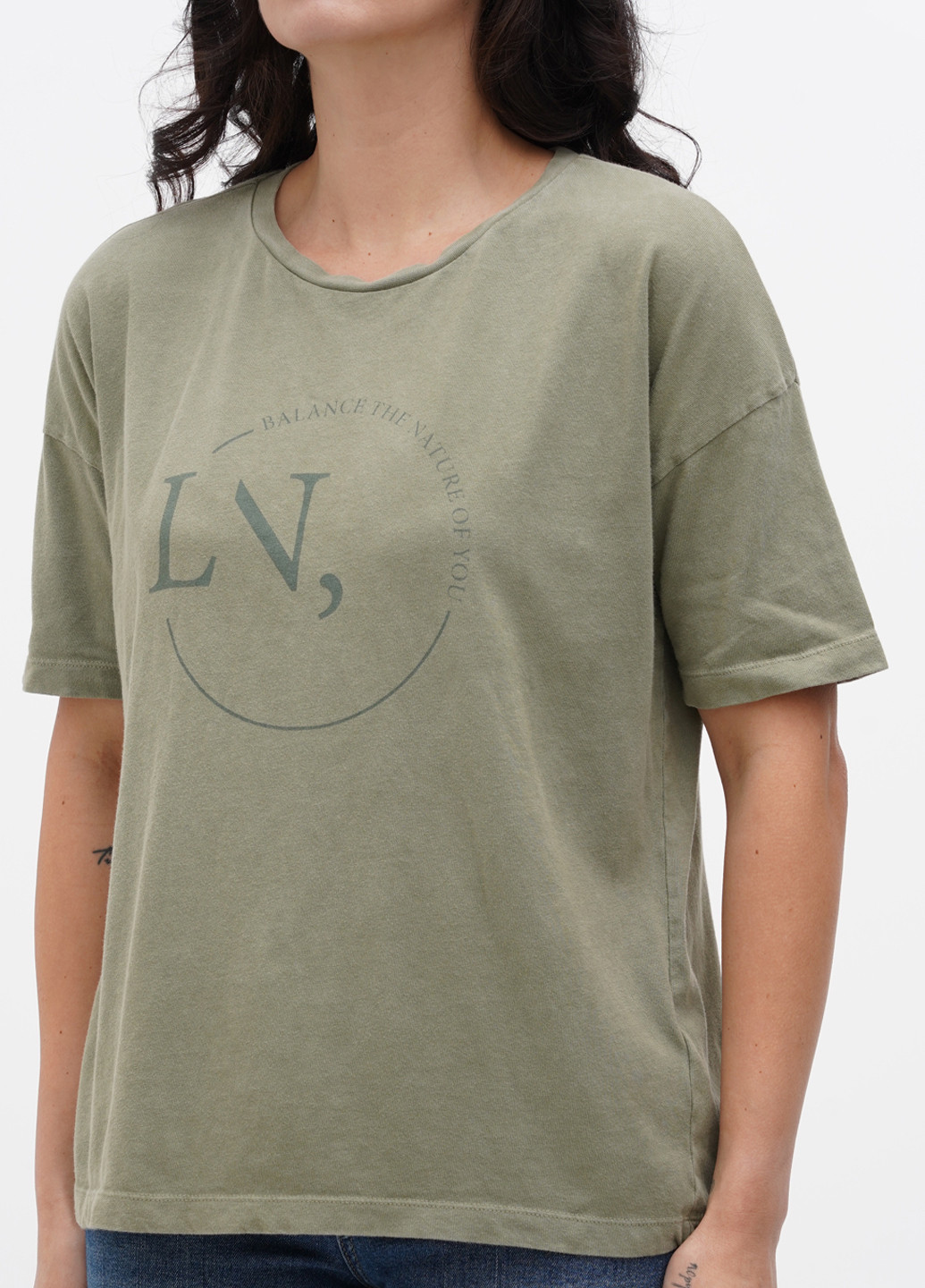 Хаки (оливковая) летняя футболка Lounge Nine