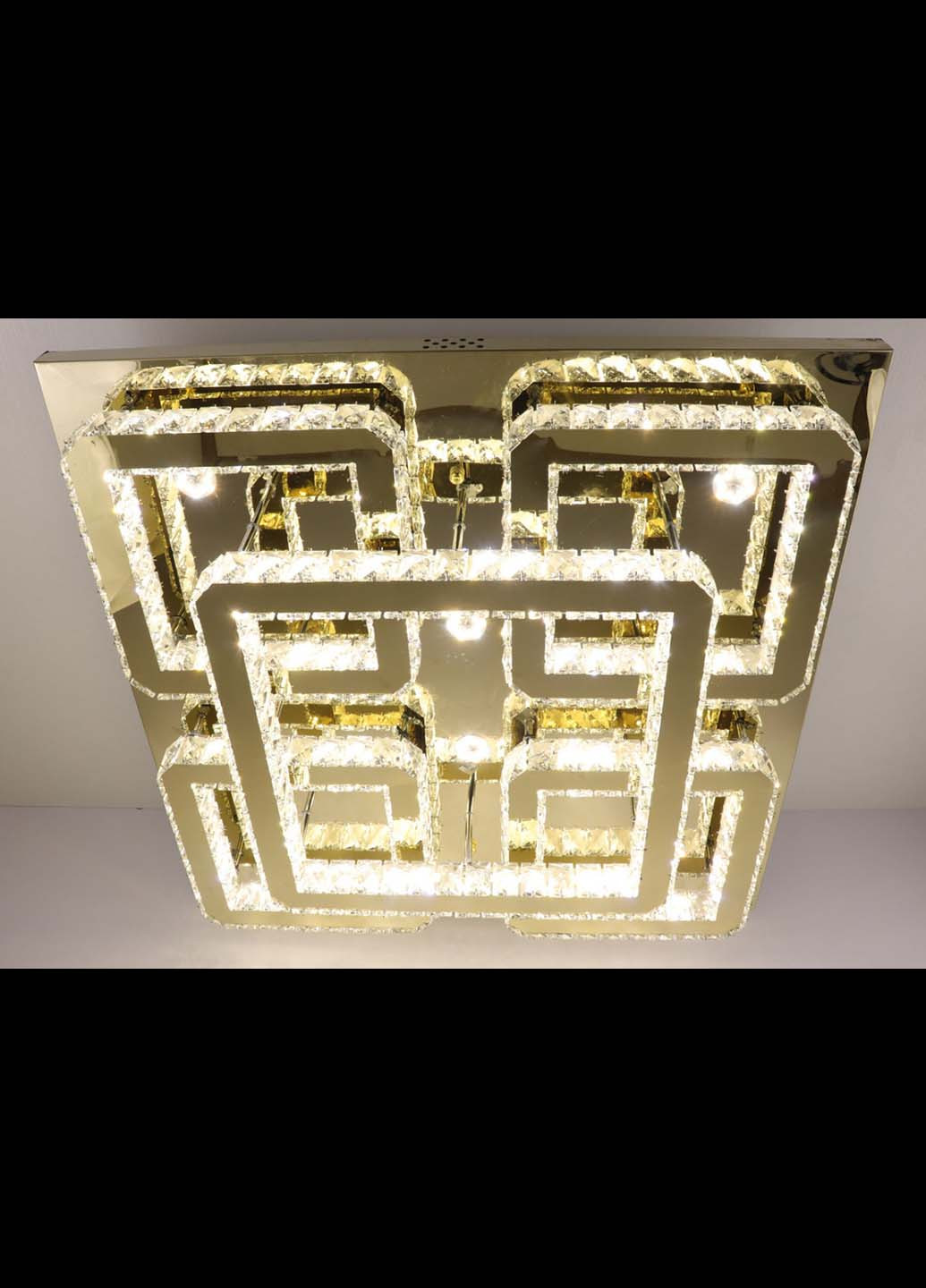 Люстра потолочная хрустальная LED с пультом C1787/800*800-gd Золото 17х80х80 см. Handmade (234538213)