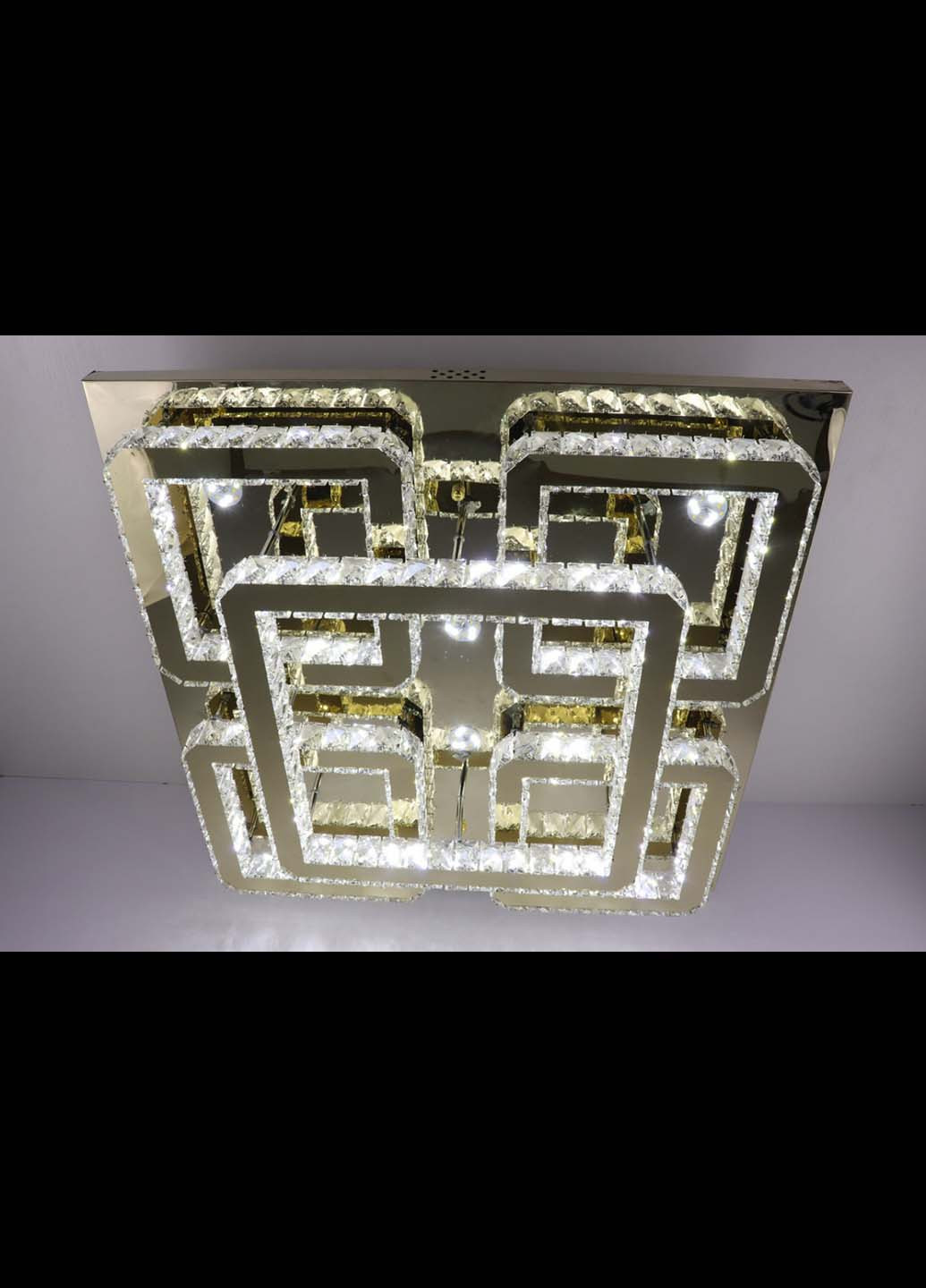 Люстра потолочная хрустальная LED с пультом C1787/800*800-gd Золото 17х80х80 см. Handmade (234538213)