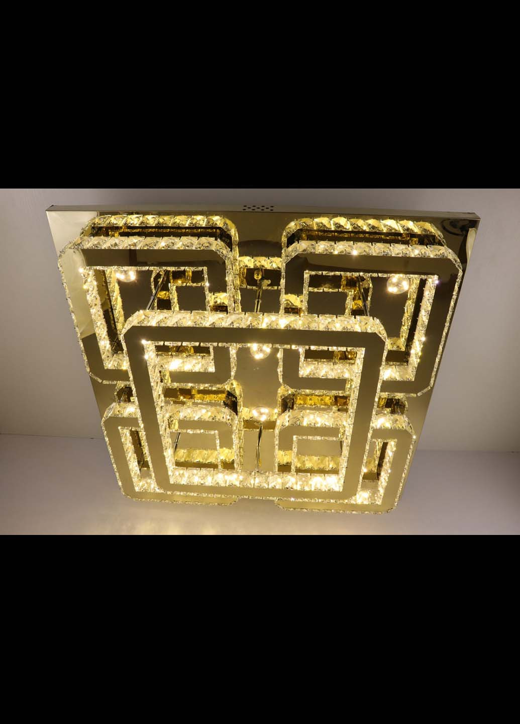 Люстра потолочная хрустальная LED с пультом C1787/800*800-gd Золото 17х80х80 см. Handmade (234538213)