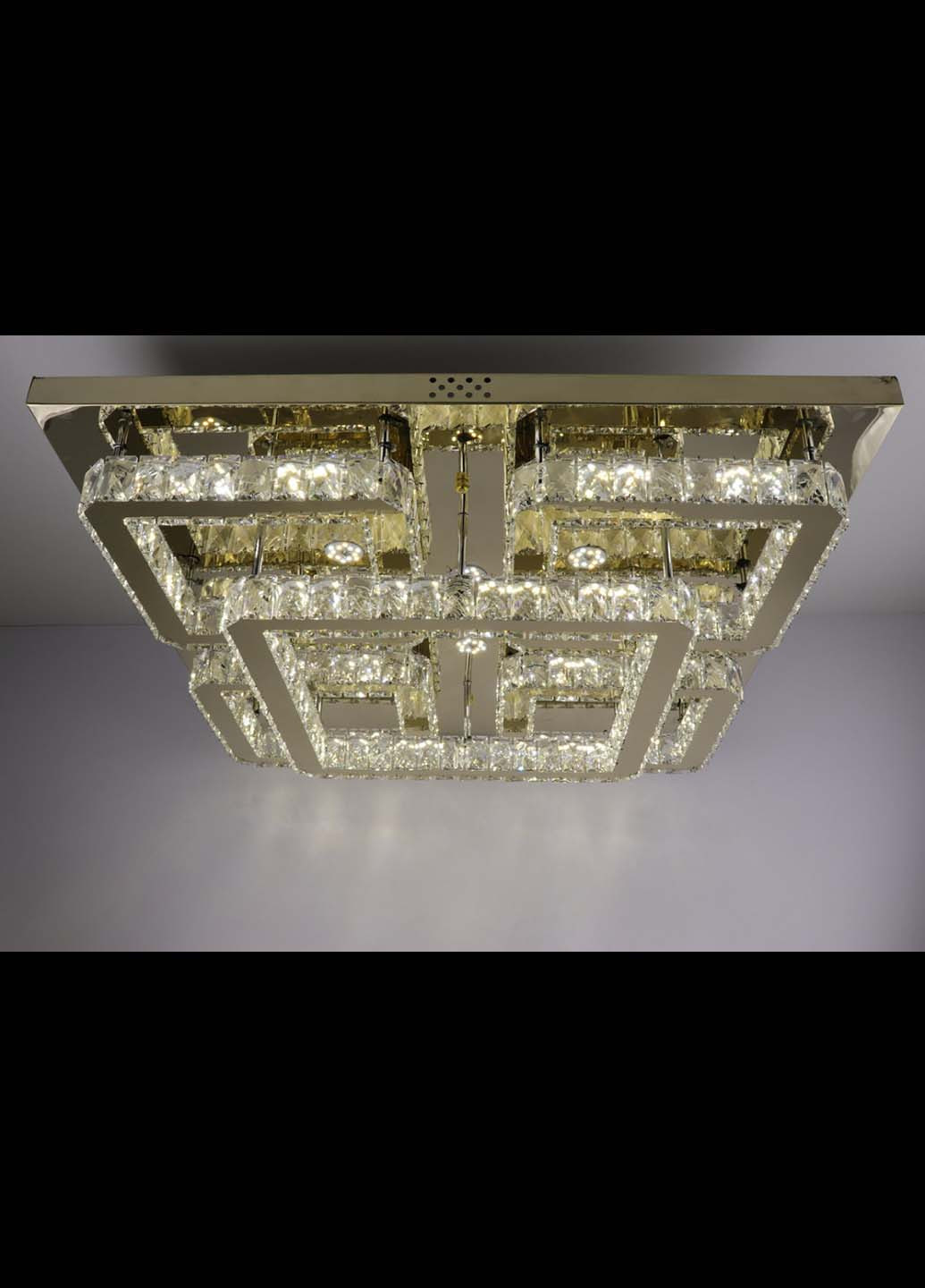 Люстра потолочная хрустальная LED с пультом C1787/800*800-gd Золото 17х80х80 см. Handmade (234538213)