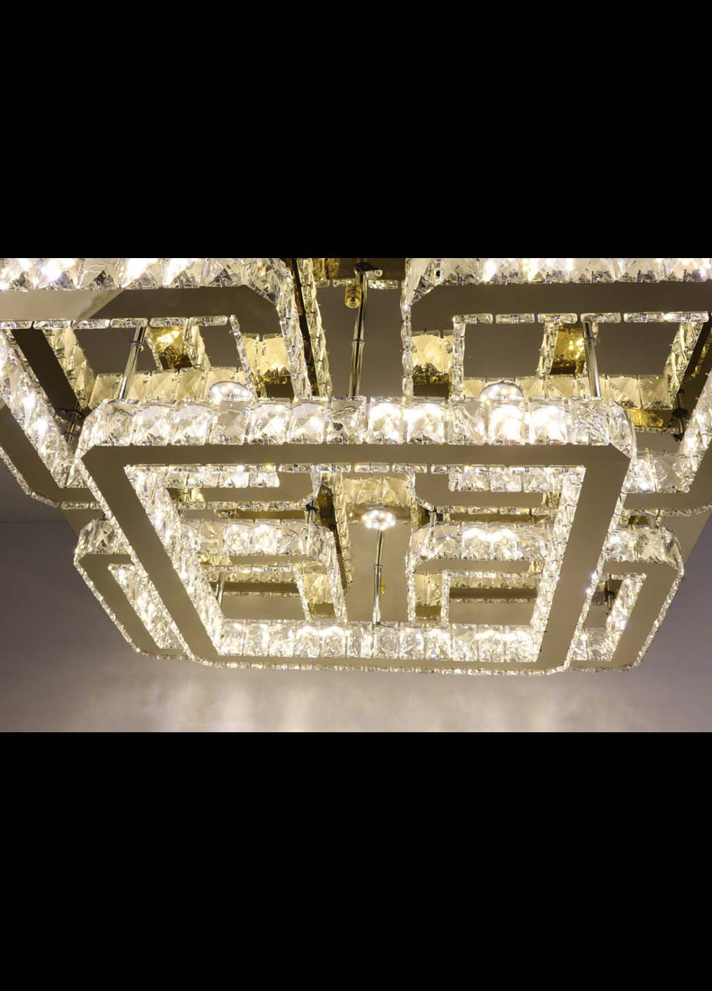 Люстра потолочная хрустальная LED с пультом C1787/800*800-gd Золото 17х80х80 см. Handmade (234538213)