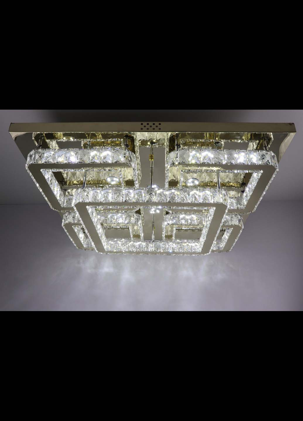 Люстра потолочная хрустальная LED с пультом C1787/800*800-gd Золото 17х80х80 см. Handmade (234538213)