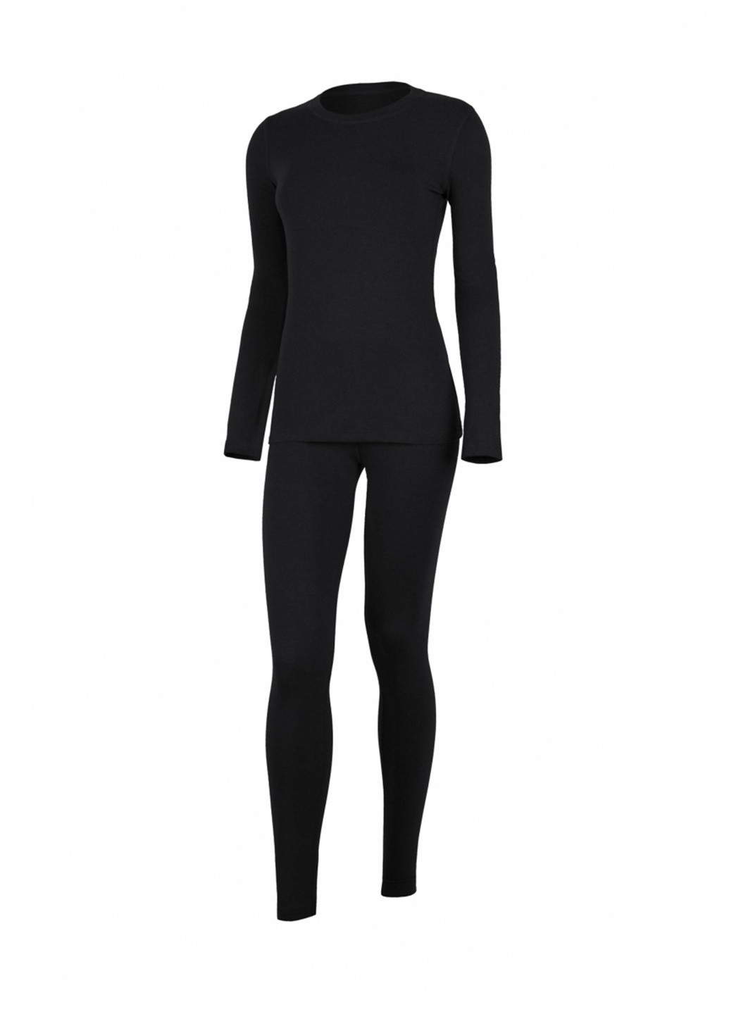 Комплект жіночої термобілизни із вовни чорного кольору Kifa (247357164)