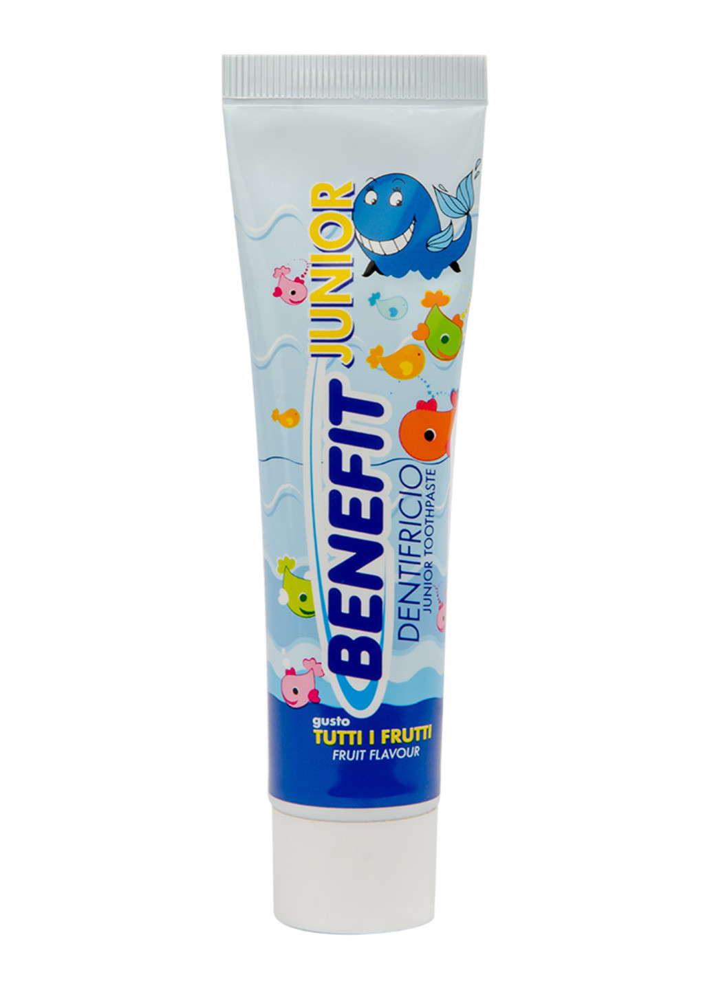 Дитяча зубна паста Junior з фруктовим смаком 50 мл Benefit (219322097)