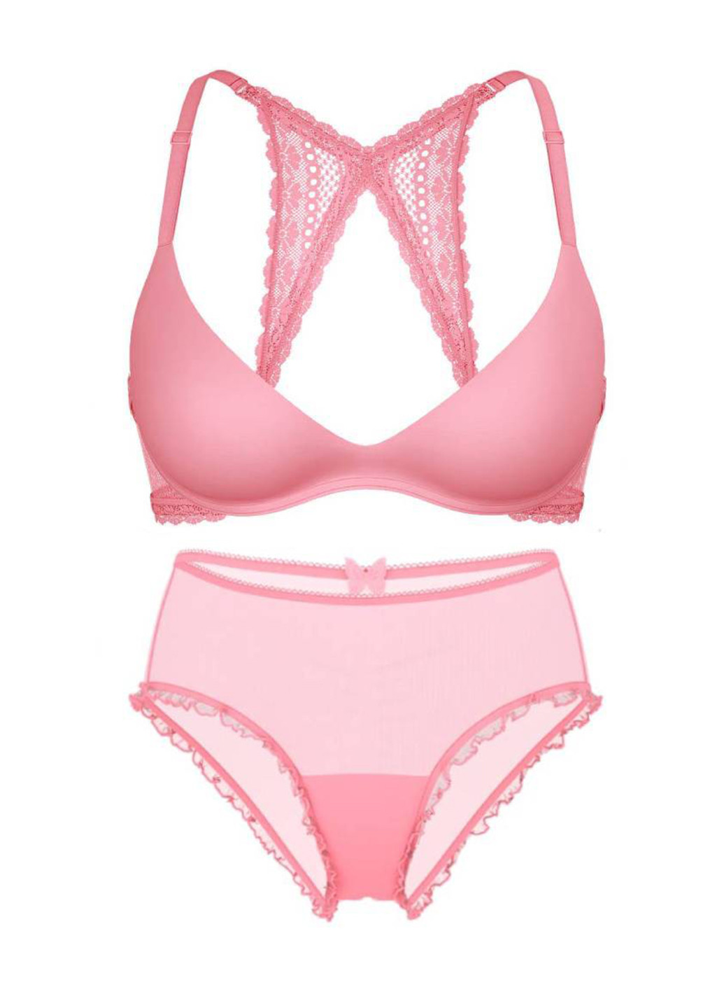 Рожевий демісезонний комплект (бюстгальтер, трусики) Victoria's Secret