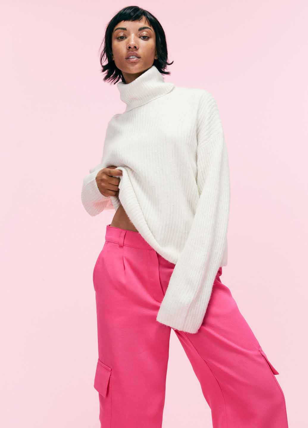 Кремовый демисезонный свитер H&M