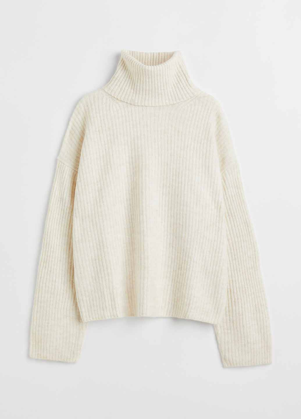 Кремовый демисезонный свитер H&M