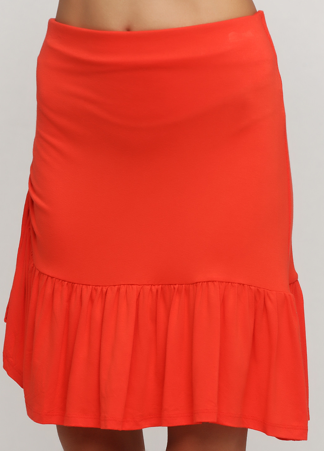 Оранжевая кэжуал однотонная юбка C&A клешированная