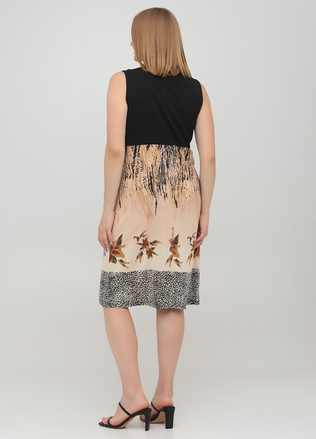 Комбинированное кэжуал платье Feel с цветочным принтом