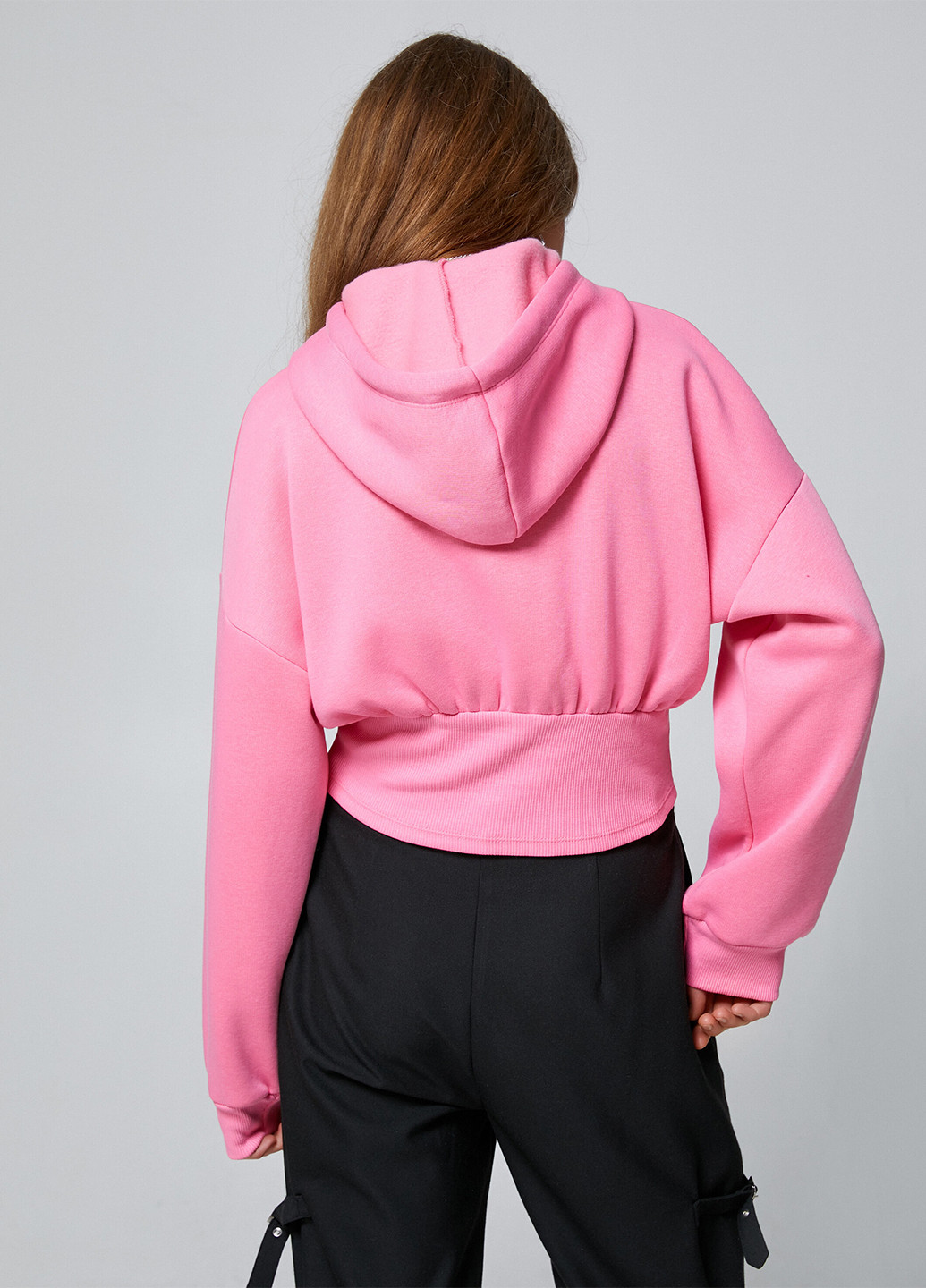 Рожево-коричневий худі KOTON напис без декору (263855043)