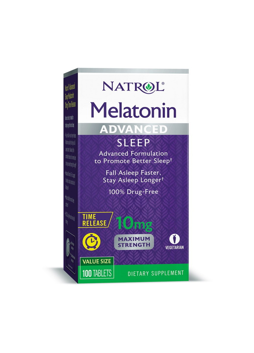 Мелатонин Melatonin 10 mg Time Release 100 таблеток Natrol (255408348)