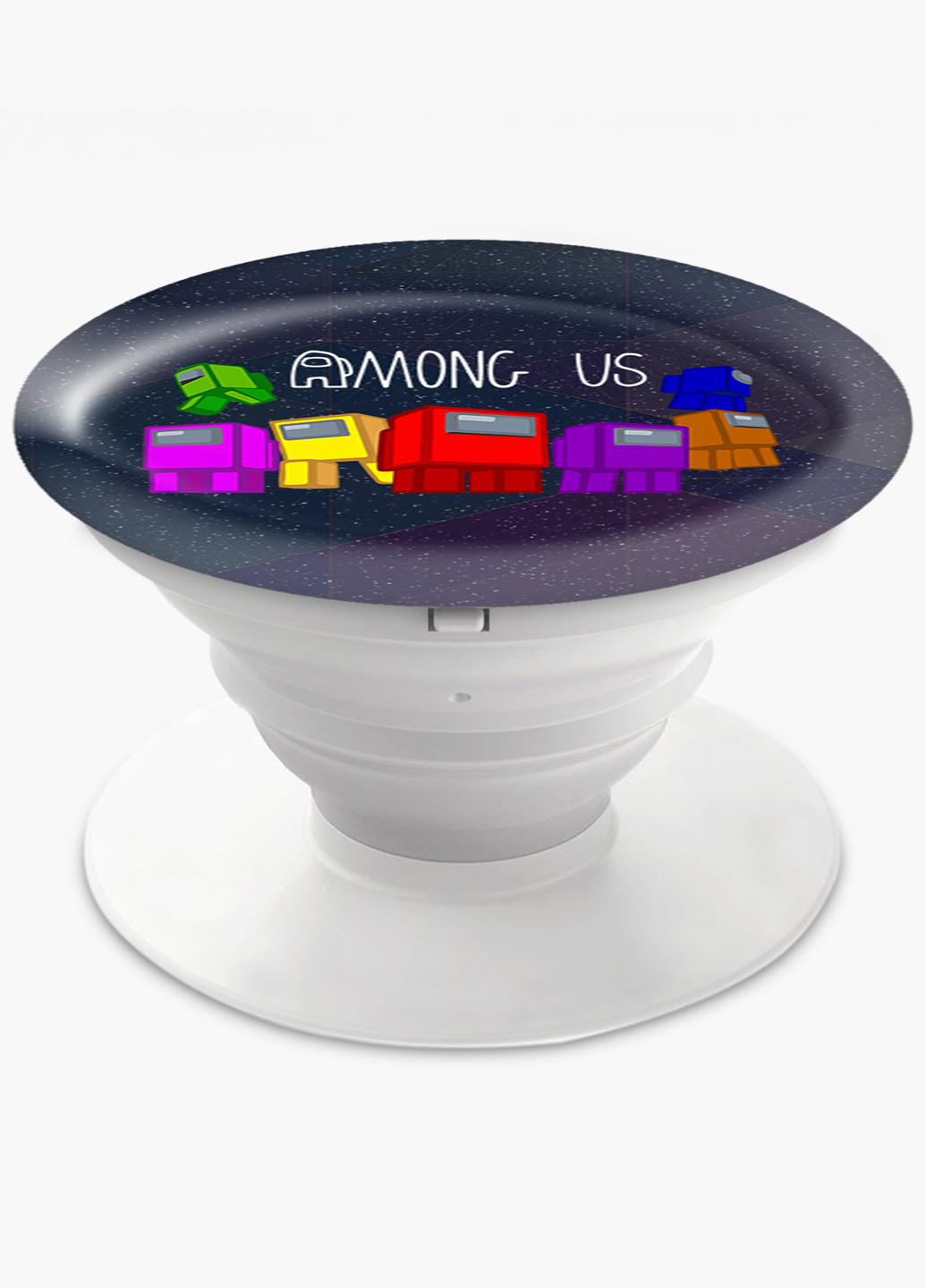 Попсокет (Popsockets) тримач для смартфону Амонг Ас (Among Us) (8754-2593) Чорний MobiPrint (216836545)