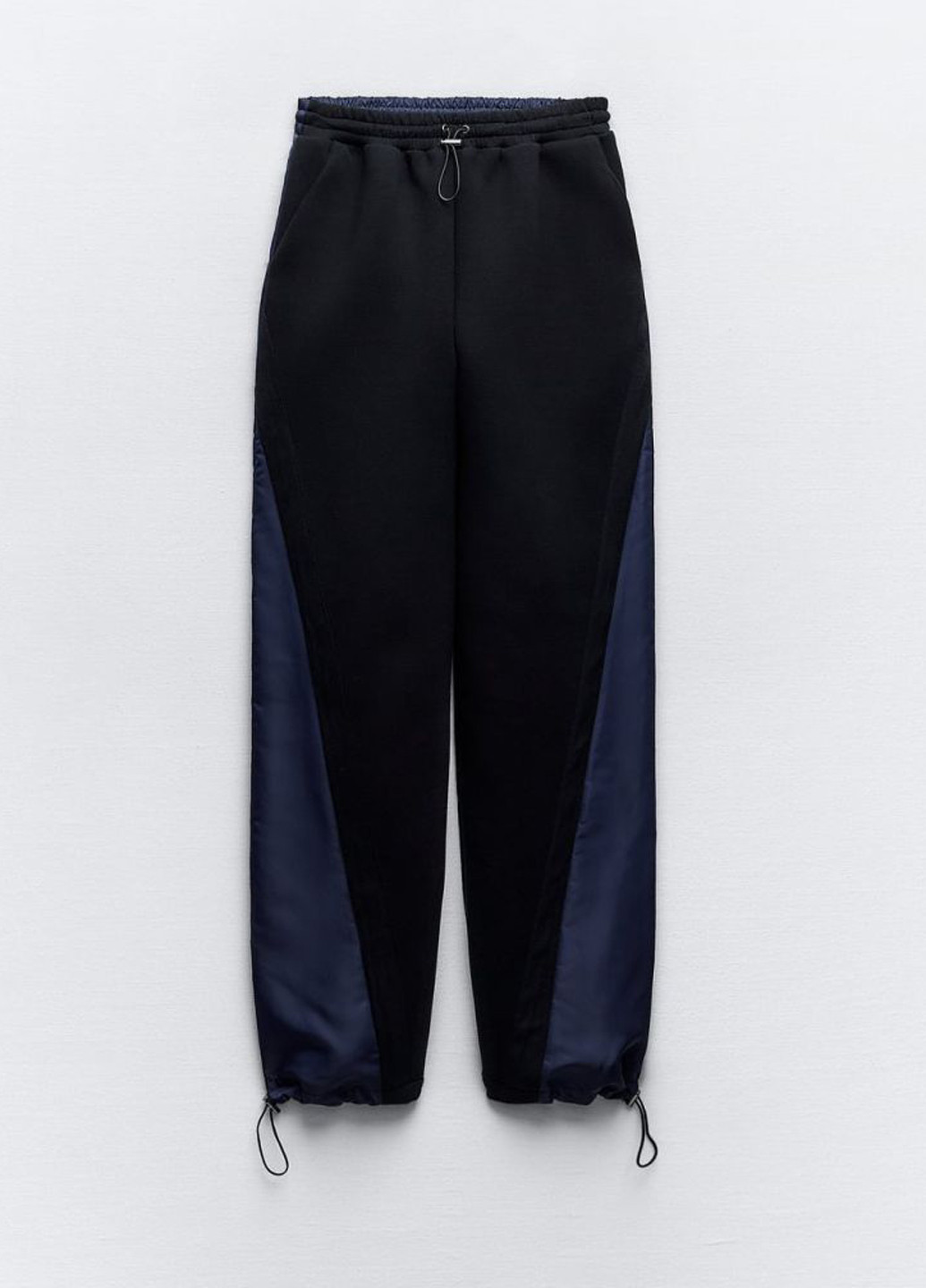 Черные спортивные демисезонные прямые брюки Zara