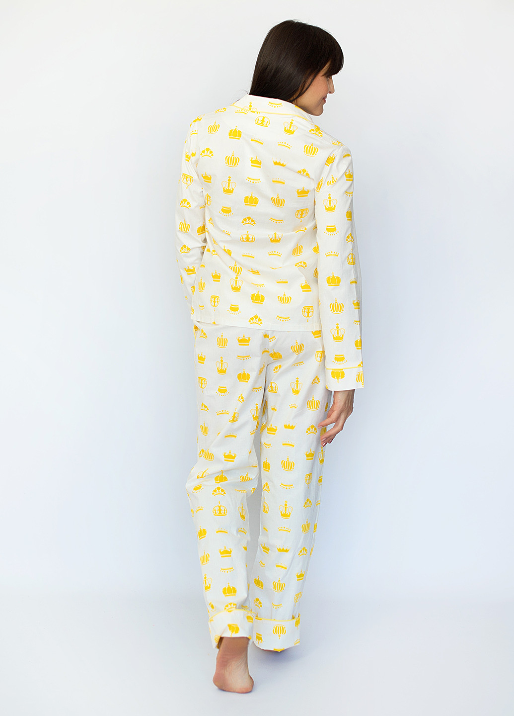 Белая всесезон пижама (кофта, брюки) M & G