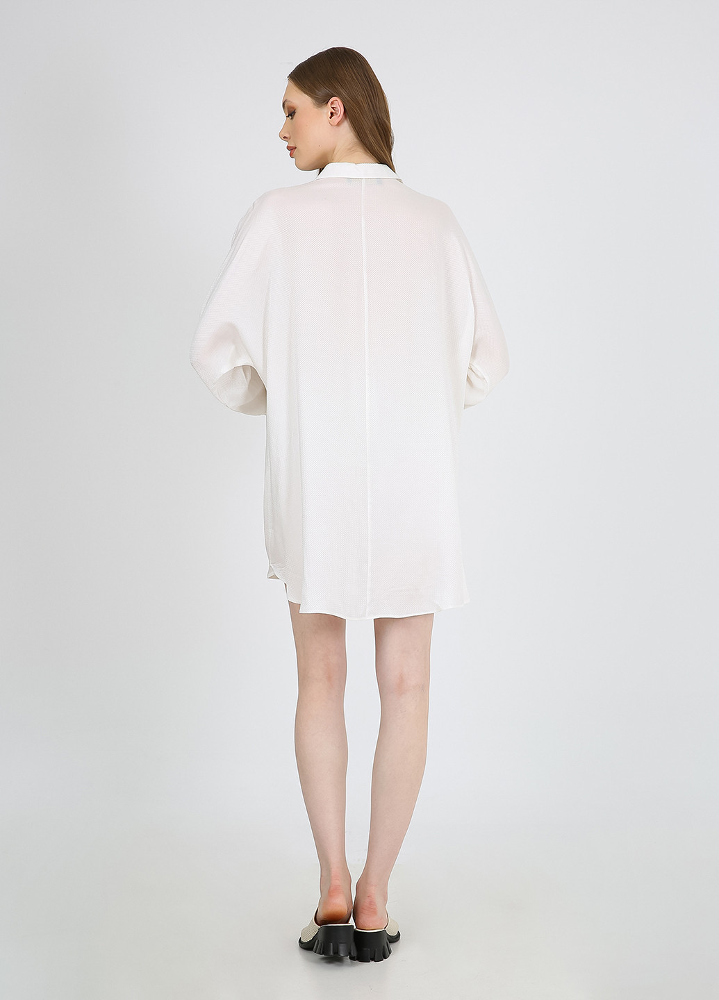 Белое кэжуал платье рубашка Casalini однотонное