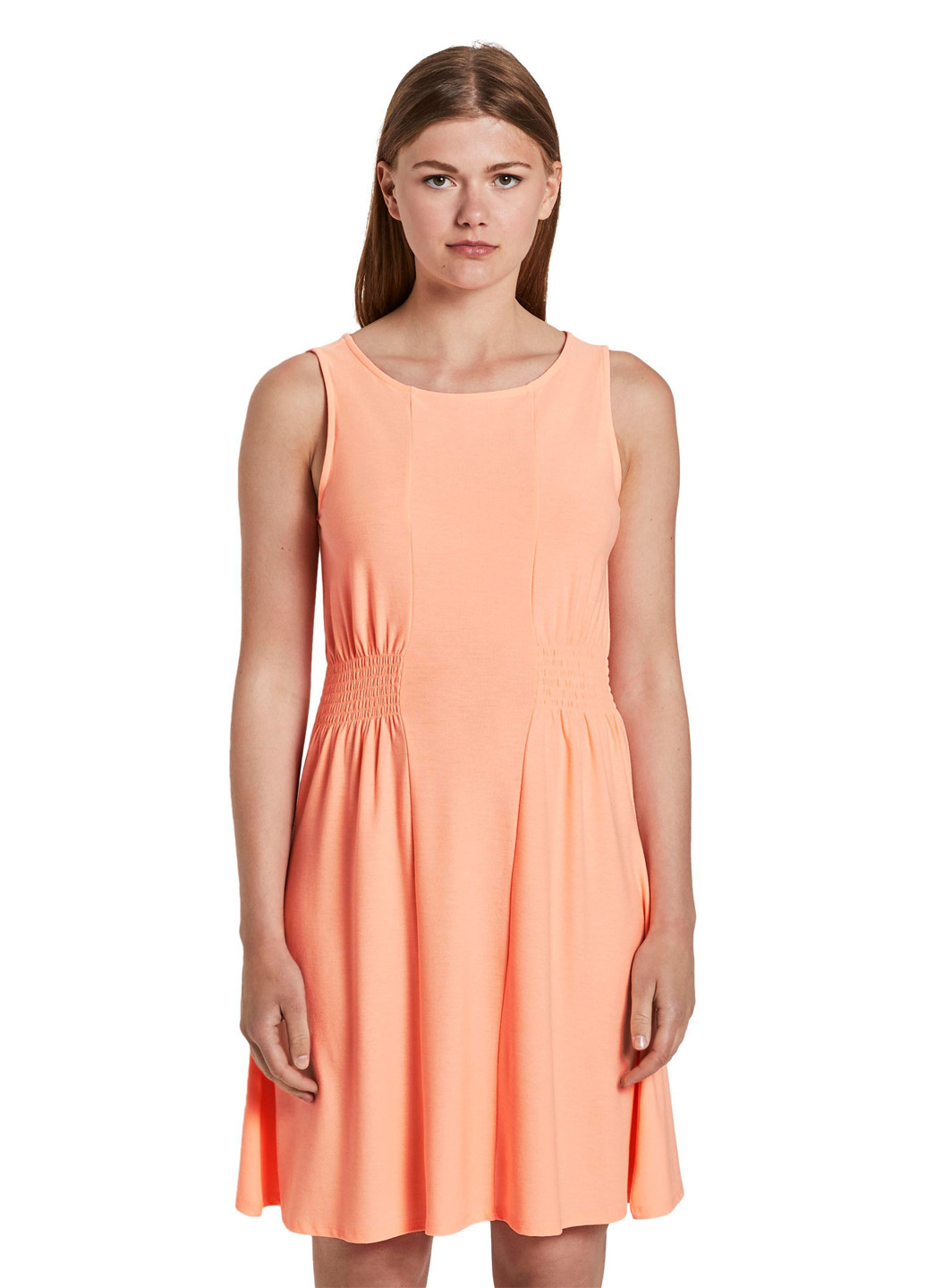 Помаранчева кежуал сукня кльош Tom Tailor однотонна