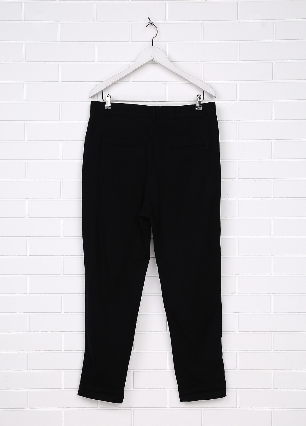 Черные кэжуал демисезонные со средней талией брюки Cos