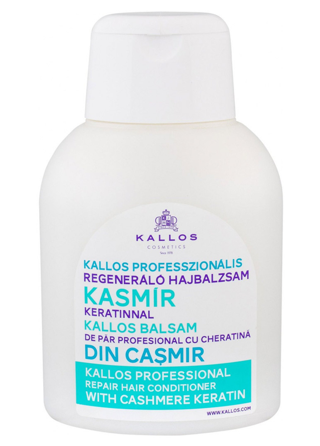 Восстанавливающий кондиционер для волос Kallos Repair Hair Conditioner With Cashmere Keratin 500 мл Kallos Cosmetics (190301958)