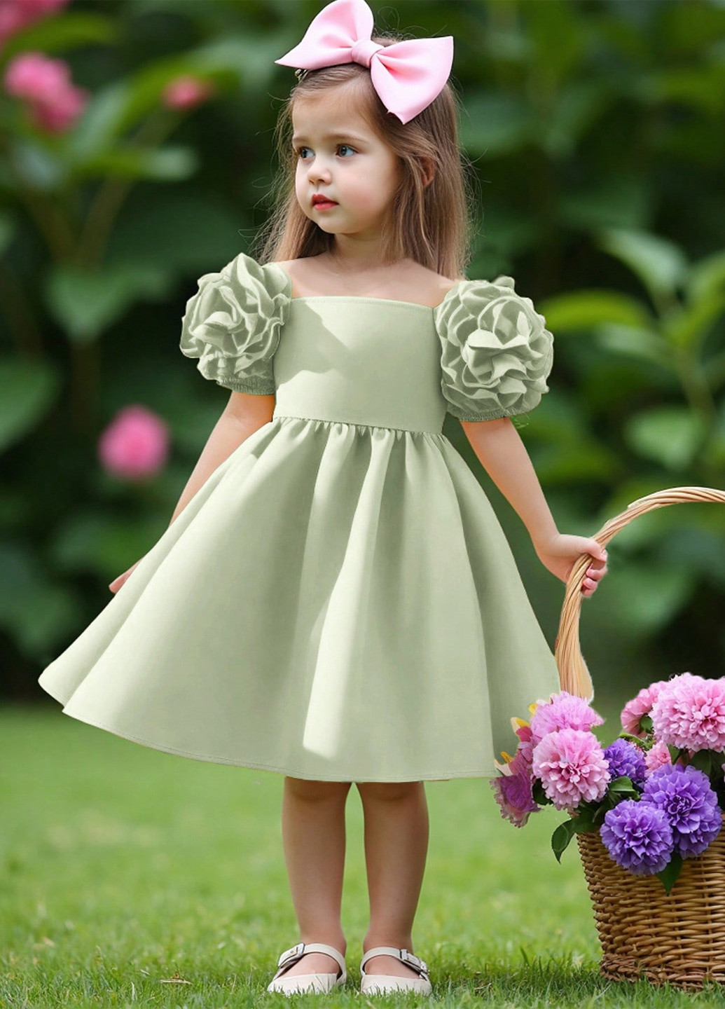 Зелёное платье SHEIN (365628627)