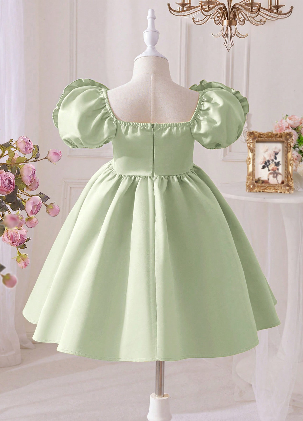 Зелёное платье SHEIN (365628627)