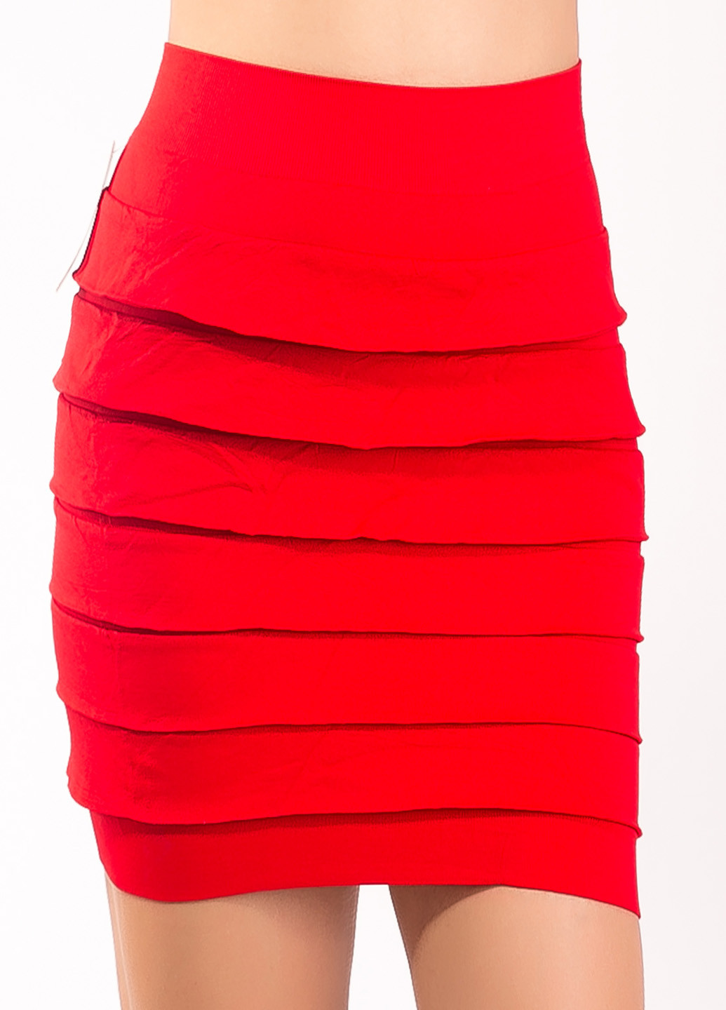 Красная кэжуал однотонная юбка Modna Anka мини