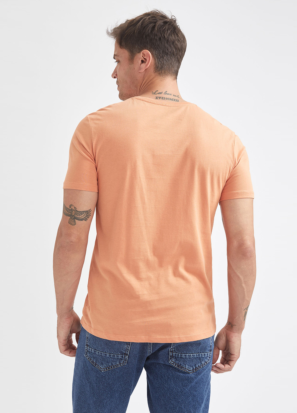 Светло-оранжевая футболка DeFacto