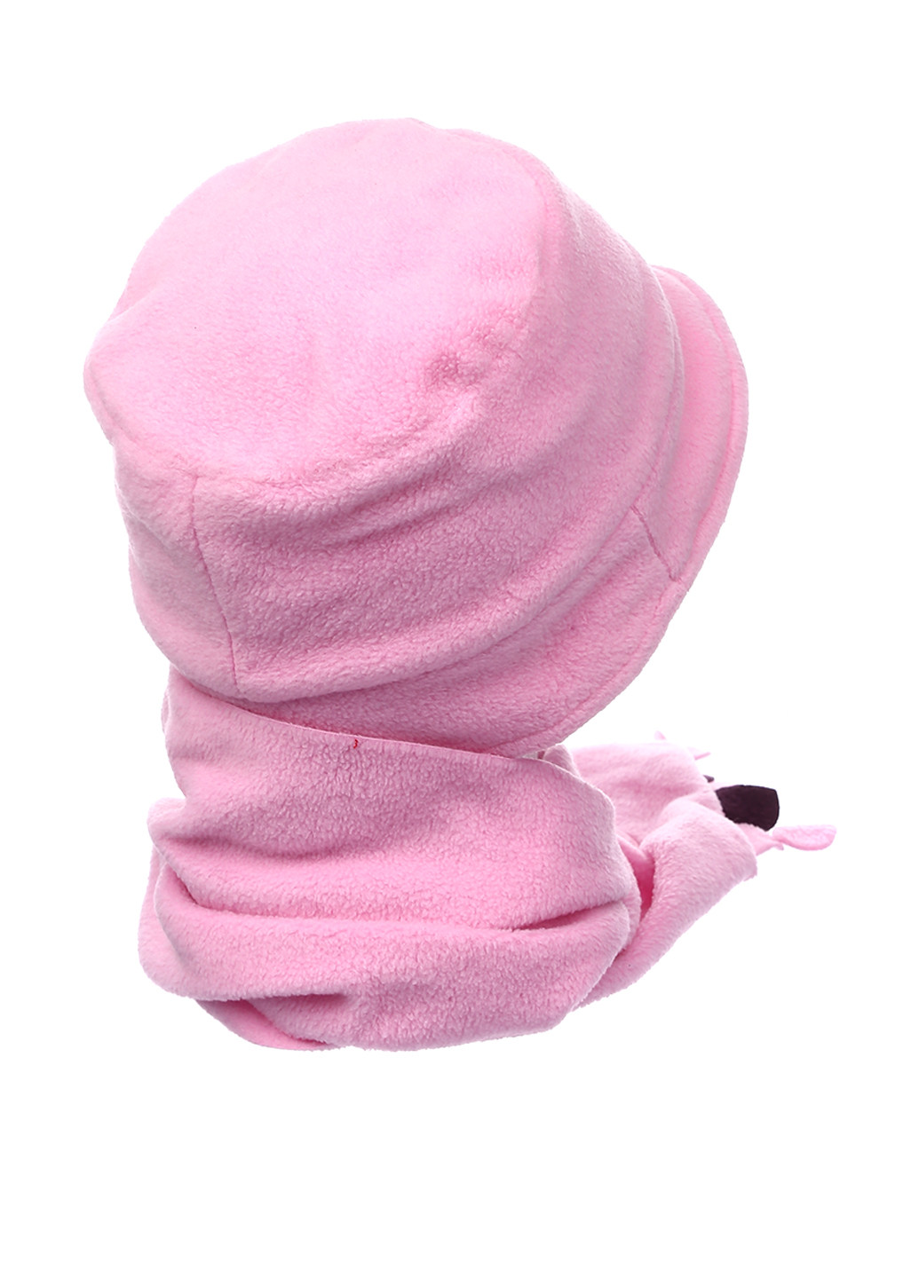 Розовый демисезонный комплект (шапка, шарф) SOS
