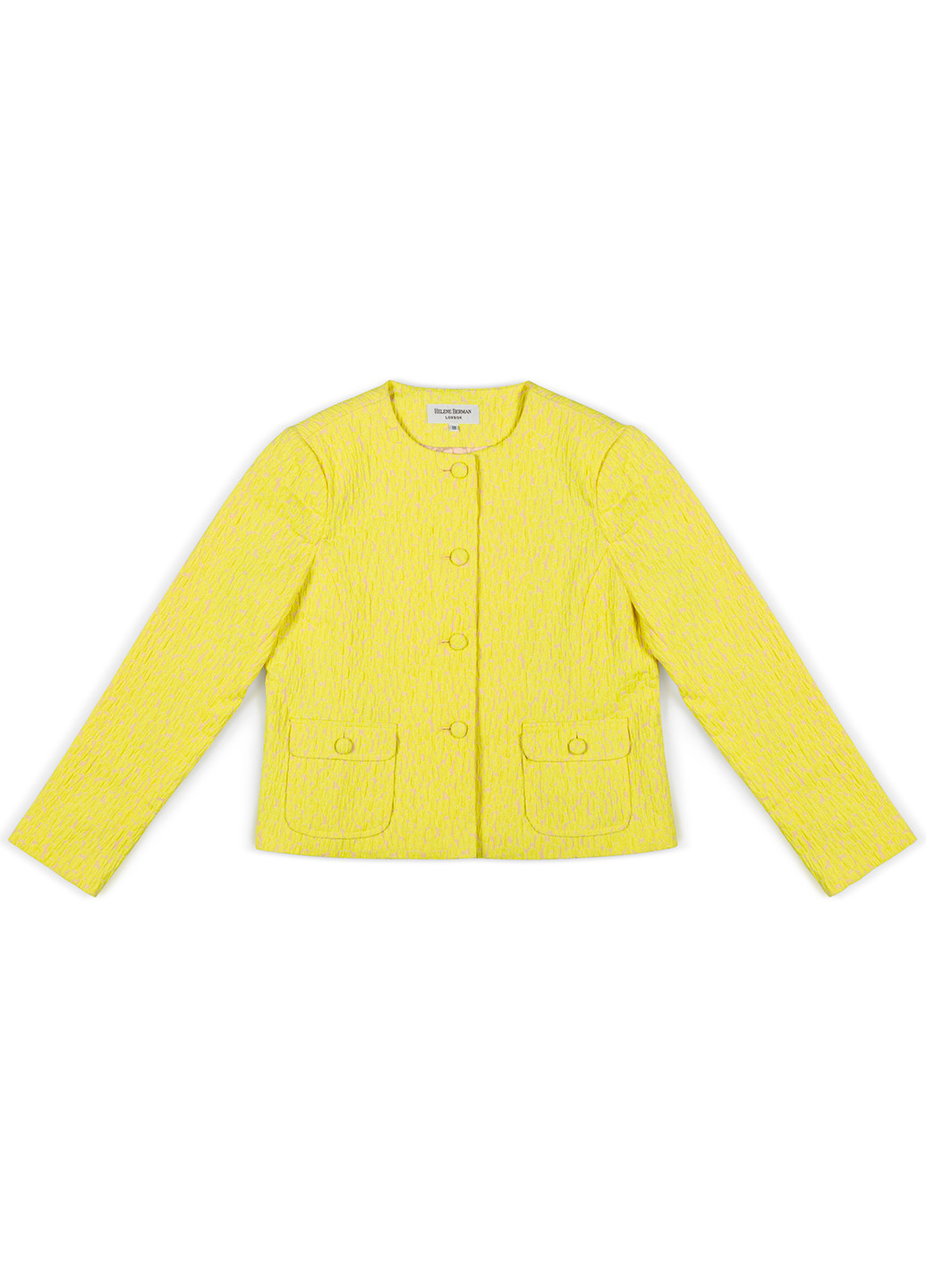 Желтый женский женский лимонный пиджак helen berman No Brand однотонный - летний