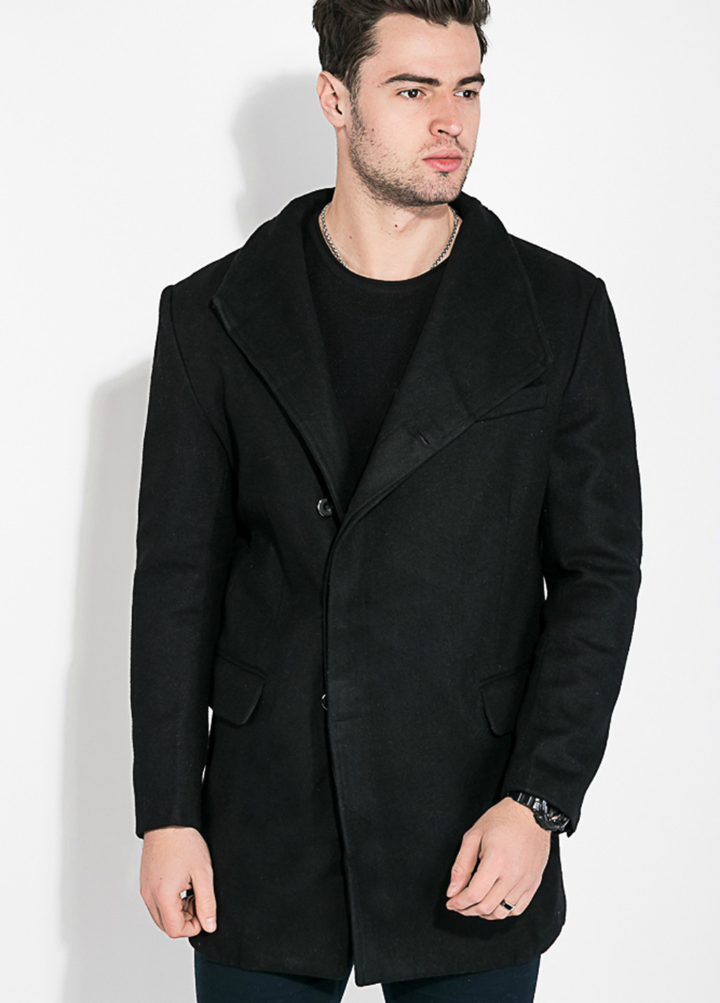 Черное демисезонное Пальто Time of Style